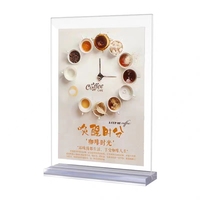 Panneau personnalisé de haute qualité en acrylique porte-affiche double face en plastique acrylique cadre présentoir pour restaurant