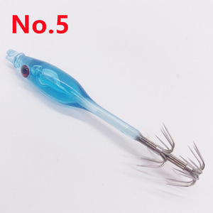 Hameçon japonais Blowgun Hook UV Flash pour la pêche au calmar et au seiche, appât artificiel dur, crevette en <span class=keywords><strong>bois</strong></span>, hameçon parapluie, deux par boîte - Product Image 5