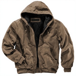 OEM and ODM Custom Casual Autumn <b>Zipper</b> Hooded Motorcycle <b>Jacket</b> for Men Black Waxed Canvas Eco-Friendly Breathable Windproof - Product Image 3