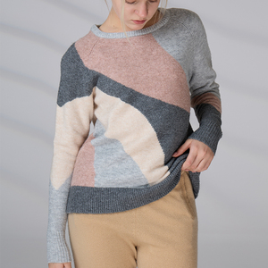 OEM ODM Sweater Factory Knit Top Pullover Women Knit Sweater Long Sleeve Crew Neck Sweater - Product Image 5