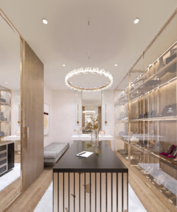 خزانة كبيرة للتخزين ببابين مرآة بتصميم عصري جاهزة الصنع خزانة أثاث مدمجة في خزانة غرفة نوم - Product Image 5