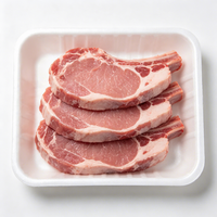 Boîte à aliments empilable en PET de qualité alimentaire, multi-compartiments, pour l'emballage de viande et de poisson à emporter