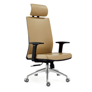 เก้าอี้สํานักงานที่ทันสมัยตามหลักสรีรศาสตร์พร้อมตาข่ายเอวผู้จัดการผลิตจีนหนังเฟอร์นิเจอร์สํานักงานผู้บริหารหมุนได้ - Product Image 6