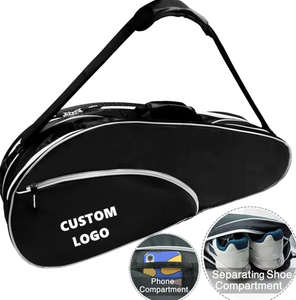 Sac à raquettes de badminton et de tennis à grande capacité personnalisé pour femmes et hommes, sac à dos imperméable pour padel - Product Image 1