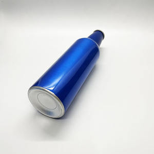 OEM Supplier Empty <strong>Non</strong> <strong>Alcoholic</strong> Shinny Blue Aluminum 330ml Eco Friendly Metal <strong>Whiskey</strong> Screw Top Drink Wine Beverage Bottle Manufacturer - Product Image 4