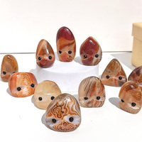 Sculpture de hérisson en agate rouge sardonyx naturelle, cristal de guérison, pierre décorative pour la maison, cadeau en cristal