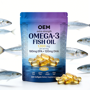 Huile de poisson pure à 100 %, best-seller mondial, oméga-3, huile de poisson de haute mer, capsules molles d'huile de poisson oméga-3 avec acides gras EPA DHA - Product Image 5