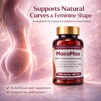 Private Label Maca Wortel 15:1 Extract Capsules voor Vrouwen Vrouwelijke Welzijn Billen & Heup Ondersteuning 7500mg OEM