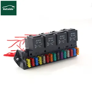 Support de bloc de boîte à fusibles 12 voies DC32V ATC ATO pour remorque automobile