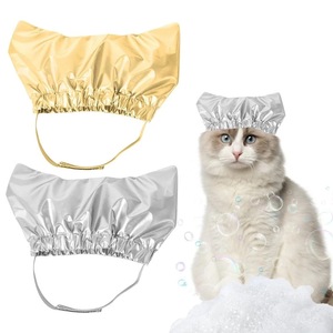 Gorro de baño ajustable e impermeable para perros y gatos con protección para las orejas para el baño de mascotas - Product Image 3