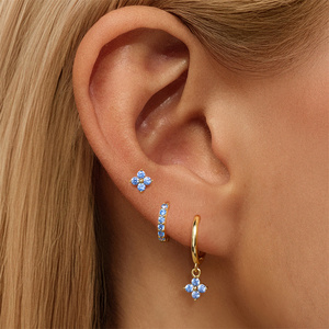 Accessoires pour boucles d'oreilles en argent sterling S925, chaîne à maillons double cercle en forme de O, chaîne longue, boucles d'oreilles faites à la main DIY - Product Image 4