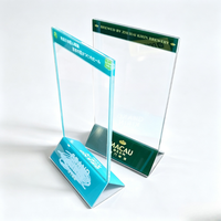 Support de table en acrylique transparent pour menu, présentoir de cartes de comptoir pour restaurant, café, bar, support de signalisation de table