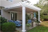 Canopée rétractable en tissu, auvent pour pergola, ombrage de câble, couverture d'ombrage