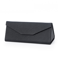 Étui à lunettes pliant en cuir PU de haute qualité étui à lunettes triangle avec logo personnalisé
