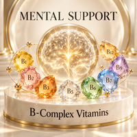 Film Dissoluble Oral Complexe de Vitamines B – Soutien Énergétique Contre la Fatigue Mentale, Nutrition Cérébrale – OEM ODM Marque Privée GMP Halal Sans Sucre
