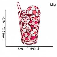 Patchs de football roses brodés thermocollants pour femmes et jeunes filles, style sportif et cool