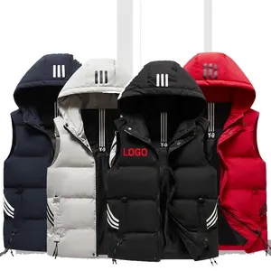 Outwear Jassen Heren Softshell Vest Patroon Winter Down Mannen Body Warmer Vest Print Formele Custom Capuchon Mouwloos Winter Geweven