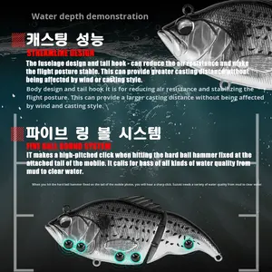 Nouveau leurre bimoule articulé 75mm 13g à descente lente pour la pêche en <span class=keywords><strong>mer</strong></span>, appât dur à longue portée pour la pêche à la proie, en ABS - Product Image 4