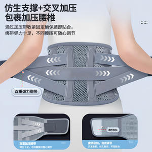 Ceinture de soutien lombaire pour hommes et femmes, respirante, en nylon, pour longues périodes assises ou debout, taille XXL, soulagement des douleurs dorsales - Product Image 4