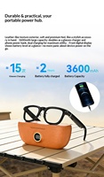 Lunettes Intelligentes X01 800W avec Étui de Recharge Magnétique, Affichage de la Puissance, Étanchéité IPX-4, Batterie 2200mAh, Commande par Bouton Tactile et Assistant IA