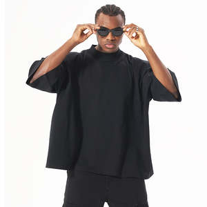 Hot High Quality Street Logo personnalisé imprimé T-shirt ample foncé à manches courtes pour hommes - Product Image 3