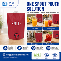 Pochettes à bec verseur personnalisées 3L, sacs souples verticaux pour liquides avec bouchon supérieur et robinet inférieur pour fournisseurs de jus et de traiteur