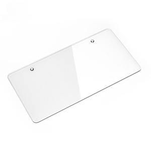 Marco para Placa de Matrícula de Automóvil, Marco Plano Transparente Blanco Estándar Estadounidense al por Mayor, Resistente a Impactos y Duradero - Product Image 1