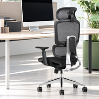 Chaise de bureau ergonomique en maille pour cadres, confortable, avec support lombaire, pour la maison et le bureau, chaise d'ordinateur, vente en gros