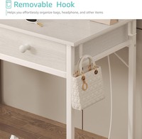 Nouveau design 2025 – Coiffeuse moderne pour chambre à coucher en bois et MDF avec miroir LED et chaise pour hôtels et salons