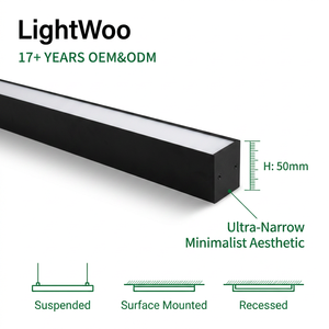 โคมไฟเพดานแบบเส้นตรง LED สำหรับยิม โปรไฟล์ไฟแบบแข<span class=keywords><strong>ว</strong></span>น ปรับความสว่างได้ CCT 1.2 เมตร สำหรับห้อง<span class=keywords><strong>ครัว</strong></span> ห้องรับประทานอาหาร <span class=keywords><strong>ราคา</strong></span>ขายส่งสำหรับการสั่งซื้อจำน<span class=keywords><strong>ว</strong></span>นมาก - Product Image 1