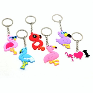 Porte-clés en caoutchouc PVC souple personnalisé avec un design de dinosaure mignon en 2D - Product Image 3