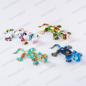 Personalizada Decoración Colgante de Pared 3D Decorativo Español <span class=keywords><strong>Barcelona</strong></span> <span class=keywords><strong>Mosaico</strong></span> Gecko Lagarto Resina Estatuilla - Product Image 2