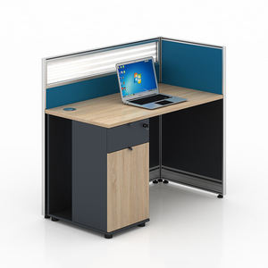 Meubles de bureau modernes modulaires cubiques pour le personnel Tables de bureau de poste de travail de bureau 3 places - Product Image 2