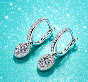 Pendientes de tuerca de moissanita de 1 quilate con corte ovalado de plata S925, engaste de garra, certificado GRA, chapados en rodio, de lujo para mujer, 4.00g, stock de fábrica - Product Image 6