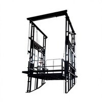 Plateforme élévatrice verticale hydraulique pour marchandises, montée au mur, pour entrepôt agricole, avec rail de guidage, élévateur de fret