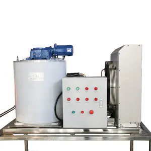 Stainless Steel Evaporator Flake Ice Machine Commercial for Aquatic / Meat Freshing