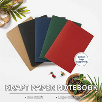 Bloc-notes en papier kraft, couverture souple, papier recyclé, logo personnalisé, impression offset A5, reliure parfaite, agenda promotionnel, bureau, école