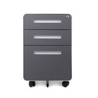 Meuble de rangement mobile sous bureau à trois tiroirs de haute qualité avec serrure, en acier durable, roulettes silencieuses, pour bureau et usage technique