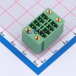 DB2EVHBM-3.5-2*4P-GN Plug-in Terminal Block Through hole,P=3.5mm Board-to-Board / Socket - Closed Screw Fixing 2x4P 3.5mm - Product Image 1