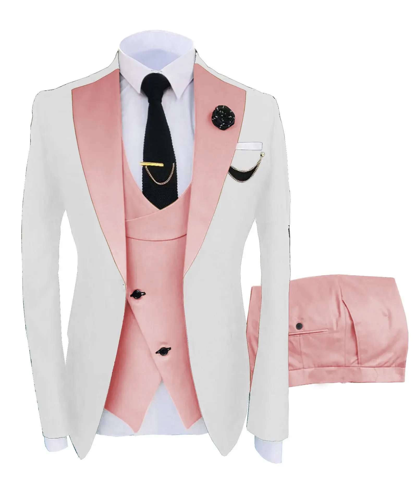 Roupa de noiva best man em duas cores, smoking slim fit, blazer e jaqueta, roupa de smoking, 3 peças, roupa masculina