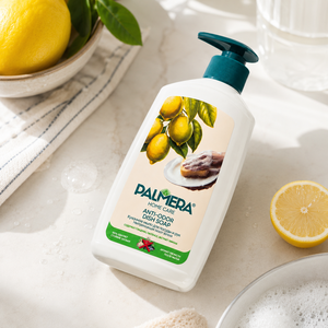 Anti-Odor Lemon Scent Gentle Dishwashing <b>Liquid</b> with Hand-Care Formula for Grease and Food Odor Removal 500 ml Palmera Home Care - Product Image 2