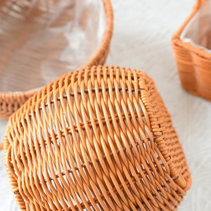 Cesta de Flores de Origen Vietnamita, Cesta de Almacenamiento de Hierro Forjado, Cesta de Bambú Hecha a Mano, Cesta de Ratán para Flores Secas, Cesta de Flores Portátil - Product Image 3