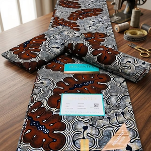 Tissu en coton tissé africain de qualité supérieure pour filles, idéal pour les mariages, design moderne élégant, respirant, écologique, séchage rapide, imprimé numérique - Product Image 1