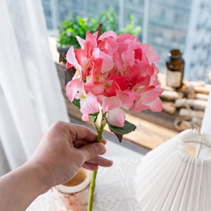 CallaFloral <b>Artificial</b> <b>Hydrangea</b> Single Branch Rouge Powder Wedding Decorations Home Decor China Made - Product Image 2