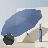 Nouveau parapluie de voyage portable de 23 pouces, pliable en trois, résistant au vent et protecteur contre le soleil, avec personnalisation du logo