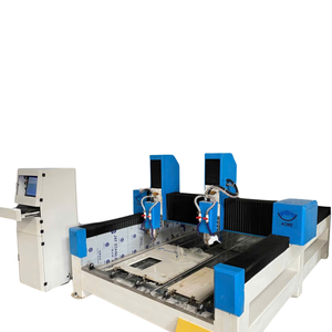 เครื่องแกะสลักหิน CNC แบบสองหัวอัตโนมัติ พร้อมแกนหมุนความเร็วสูงและราง HIWIN - Product Image 1