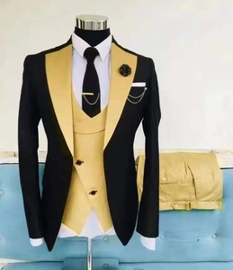 <span class=keywords><strong>2022</strong></span> moda tres piezas África formal lujo color sólido novio hombres trajes para boda - Product Image 6