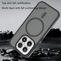 Étui de téléphone portable magnétique antichoc pour Xiaomi 17 Pro Max Redmi Note 14 Pro, étui de téléphone portable translucide mat