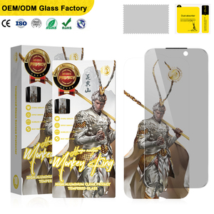 Monkey King 28 ° Privacy protezione dello schermo del telefono per telefoni cellulari <span class=keywords><strong>iPhone</strong></span> <span class=keywords><strong>12</strong></span> 13 15 17 <span class=keywords><strong>Pro</strong></span> Max No bordo <span class=keywords><strong>nero</strong></span> tocco liscio 9H antiriflesso - Product Image 1