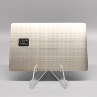 Xinrunhui Luxury Custom Pinsel Gold Metall Karte Chip Slot Logo Laser gravur NFC Schwarz metall Visitenkarten